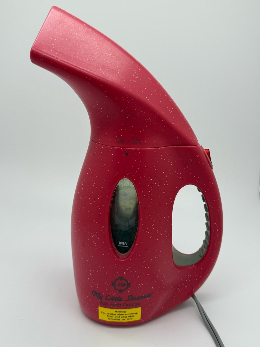 Joy Mangano Sparkling Red Handheld Garment Steamer